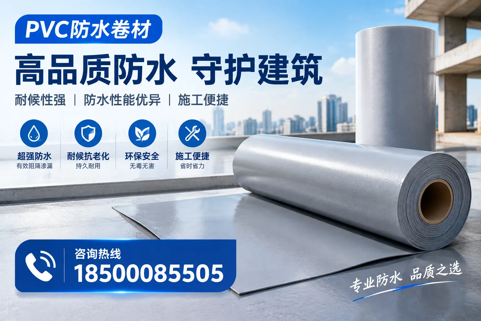 PVC防水卷材的防水效果评测，适合菏泽的科学依据